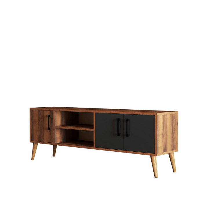 Hanah Home Soporte de TV Nogal y Antracita Hanah Home Soporte de TV Nogal y Antracita